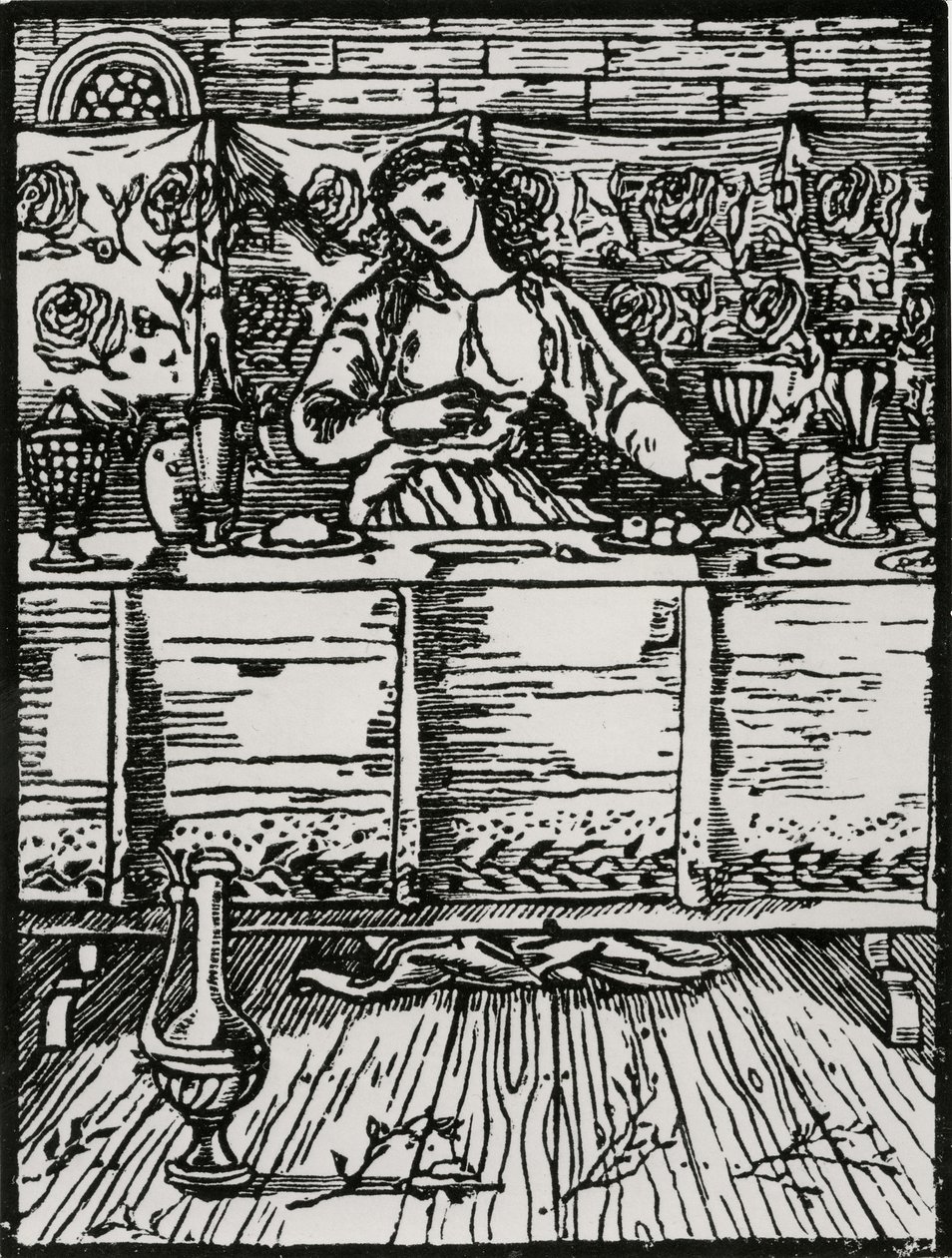 La canzone mentre mangia da Edward Coley (after) Burne Jones