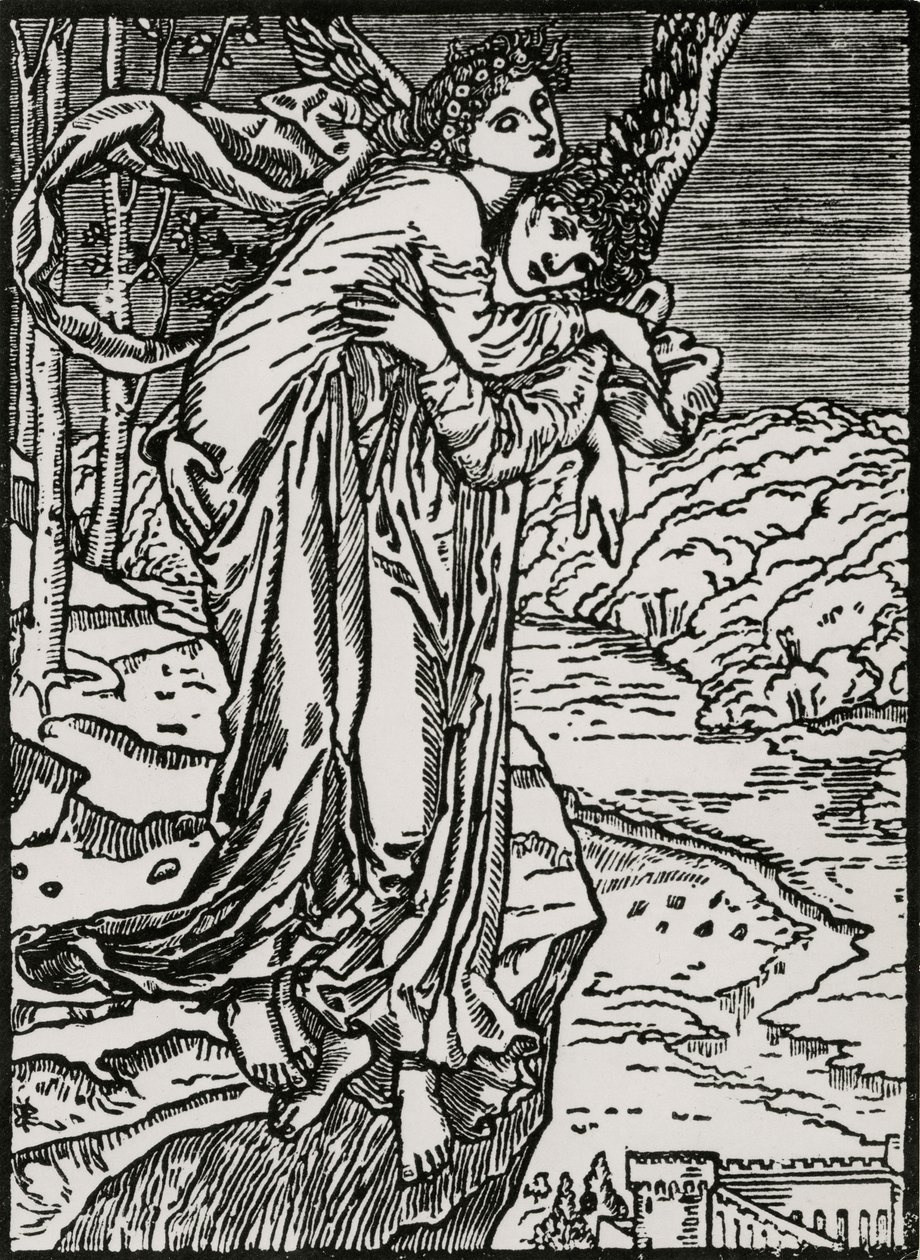 Zefiro e Psiche da Edward Coley (after) Burne Jones
