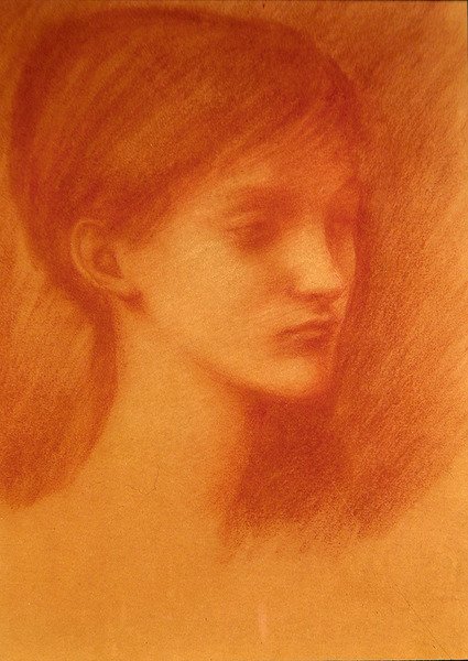 Testa rossa / Ritratto di una ragazza da Edward Coley Burne Jones