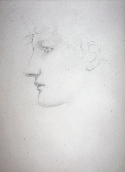 Studio di una testa - Bessie Keane, c.1893 da Edward Coley Burne Jones