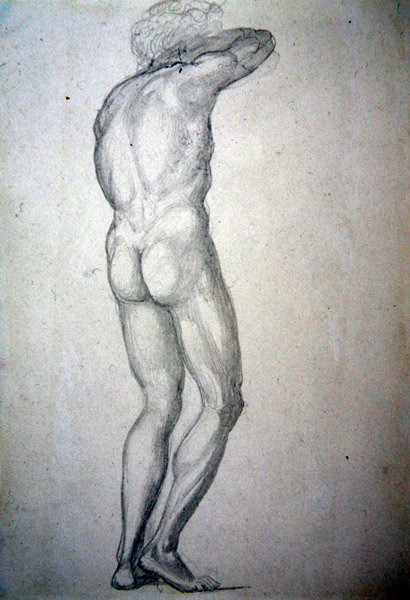 Studio di un nudo in piedi, c.1873 da Edward Coley Burne Jones