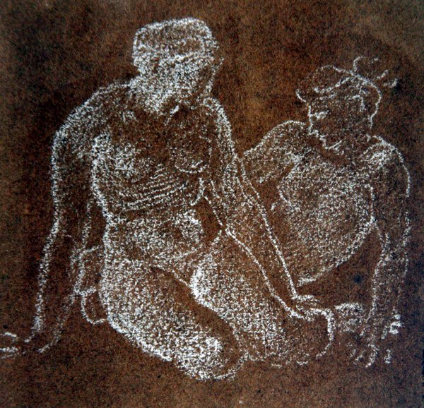Studio di due nudi femminili seduti da Edward Coley Burne Jones