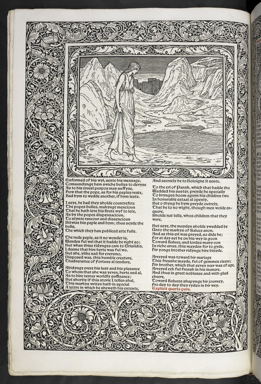 Le Opere di Geoffrey Chaucer ora nuovamente stampate con immagini disegnate da Sir Edward Burne-Jones da Edward Coley Burne Jones