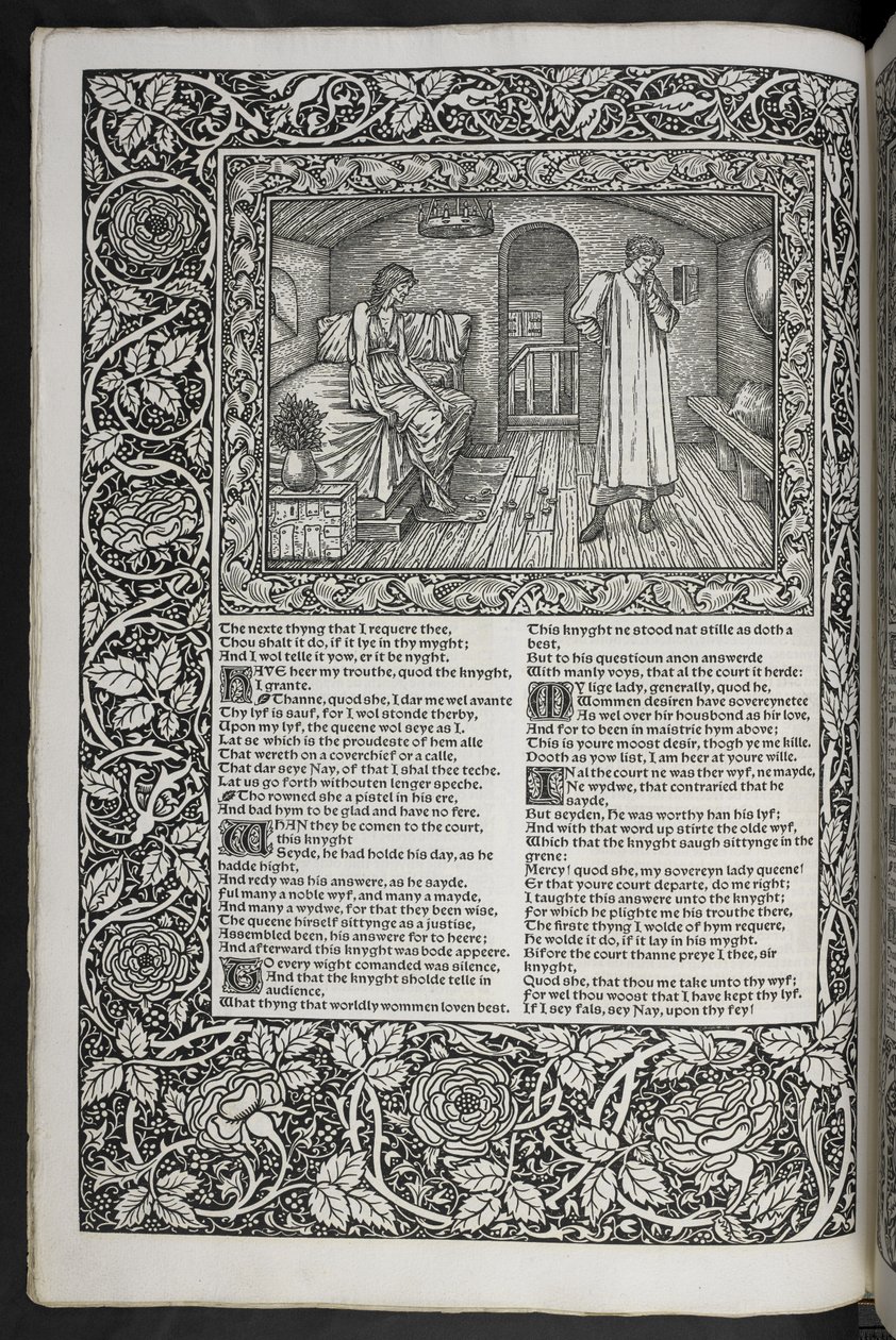 Le Opere di Geoffrey Chaucer ora nuovamente stampate con immagini disegnate da Sir Edward Burne-Jones da Edward Coley Burne Jones