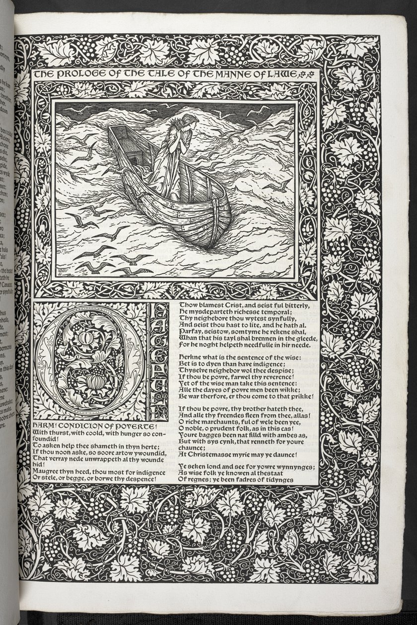 Le Opere di Geoffrey Chaucer ora nuovamente stampate con immagini disegnate da Sir Edward Burne-Jones da Edward Coley Burne Jones