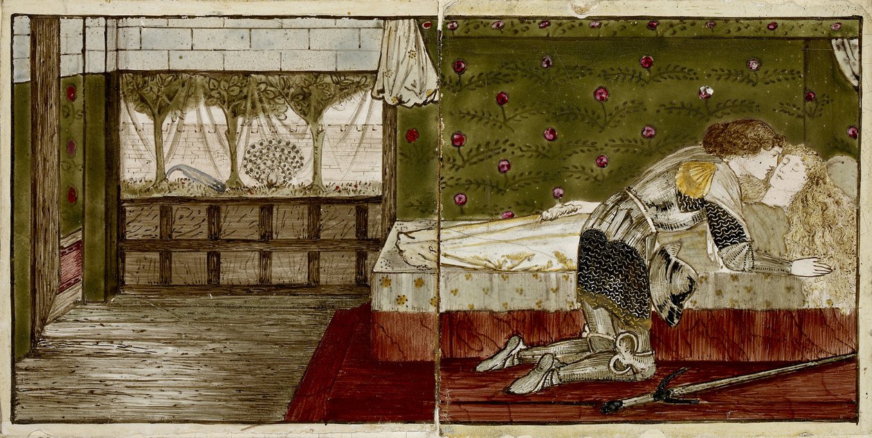 Set di sedici piastrelle disposte in coppie per formare otto illustrazioni della fiaba 