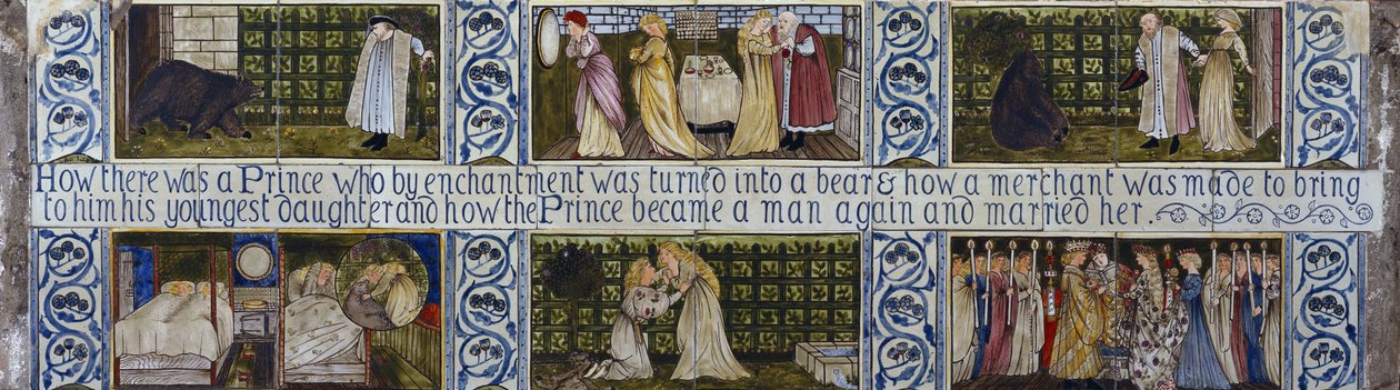 La bella e la bestia, Morris, Marshall, Faulkner & Co., c.1867 da Edward Burne Jones