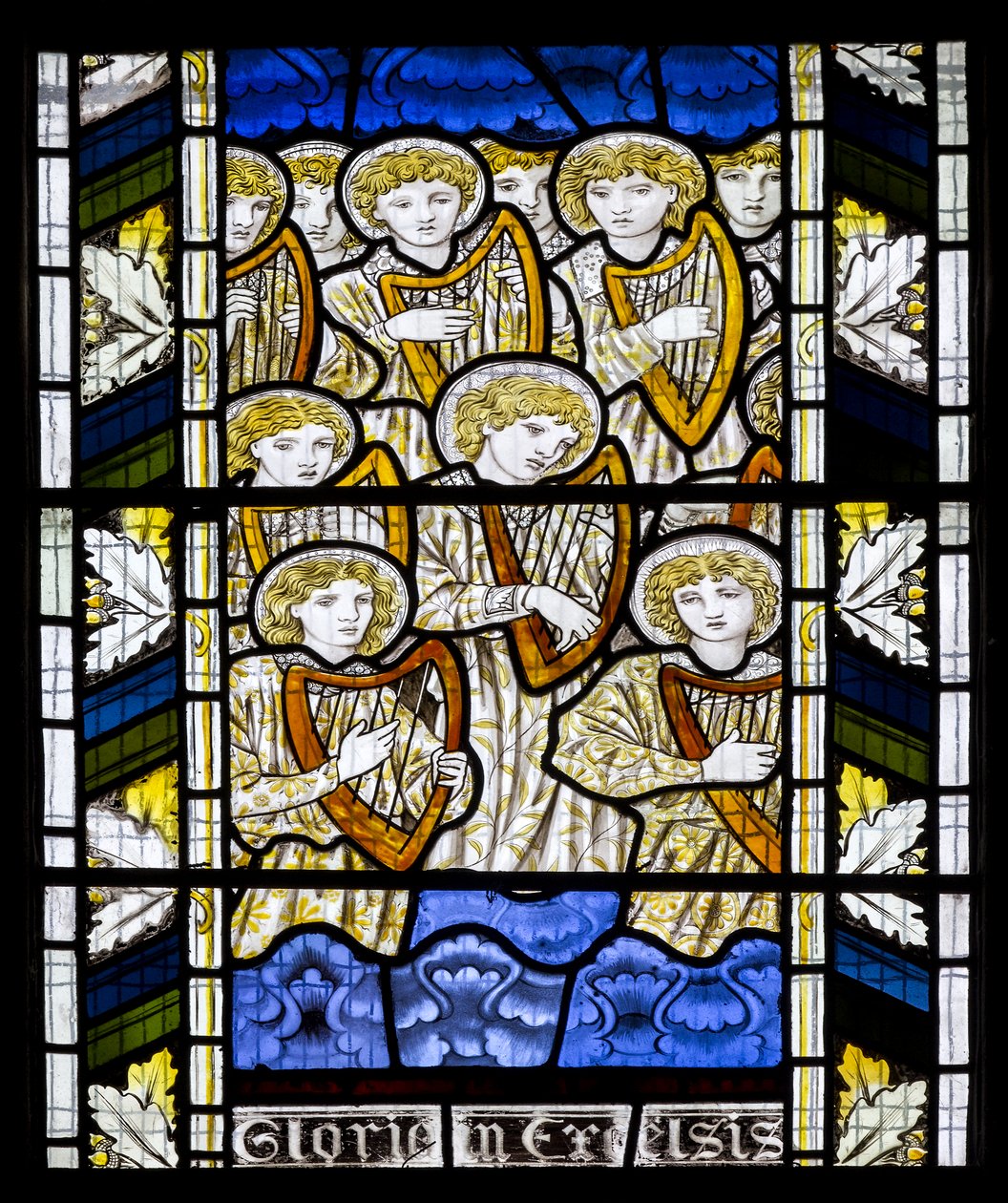 Cambridge, Tutti i Santi, Morris Marshall & Faulkner & Co, Edward Burne-Jones, Gloria In Excelsis, 1866 da Edward Burne Jones