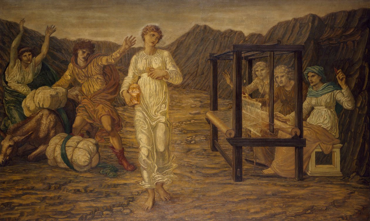 Cupido e Psiche - Murali di Palace Green - Psiche incaricata da Venere, 1881 da Edward Burne Jones