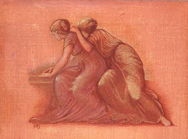Figure su un balcone da Edward Coley Burne-Jones