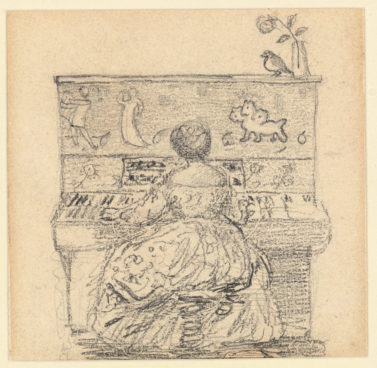 Georgiana Burne-Jones al pianoforte da Edward Burne Jones
