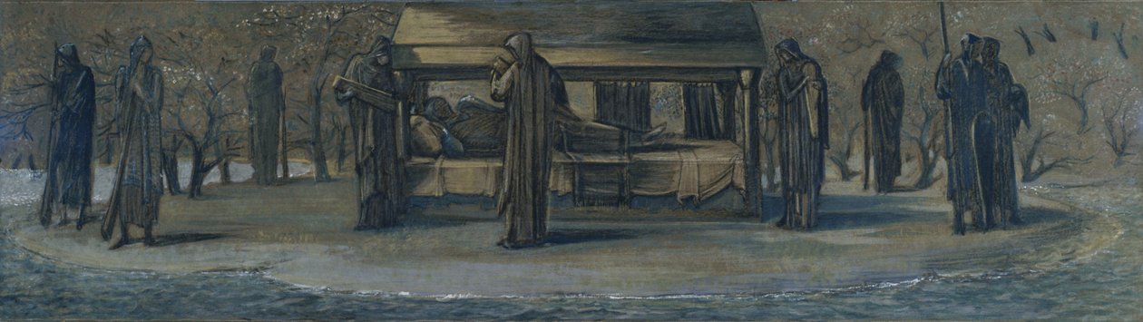 Re Artù ad Avalon, c.1890 da Edward Coley Burne Jones