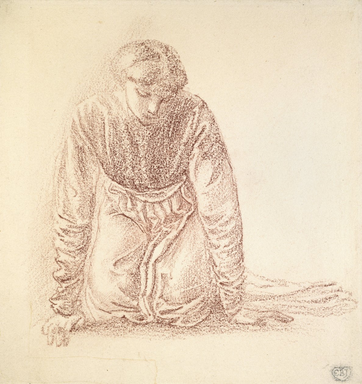 Figura inginocchiata di una donna da Edward Burne Jones