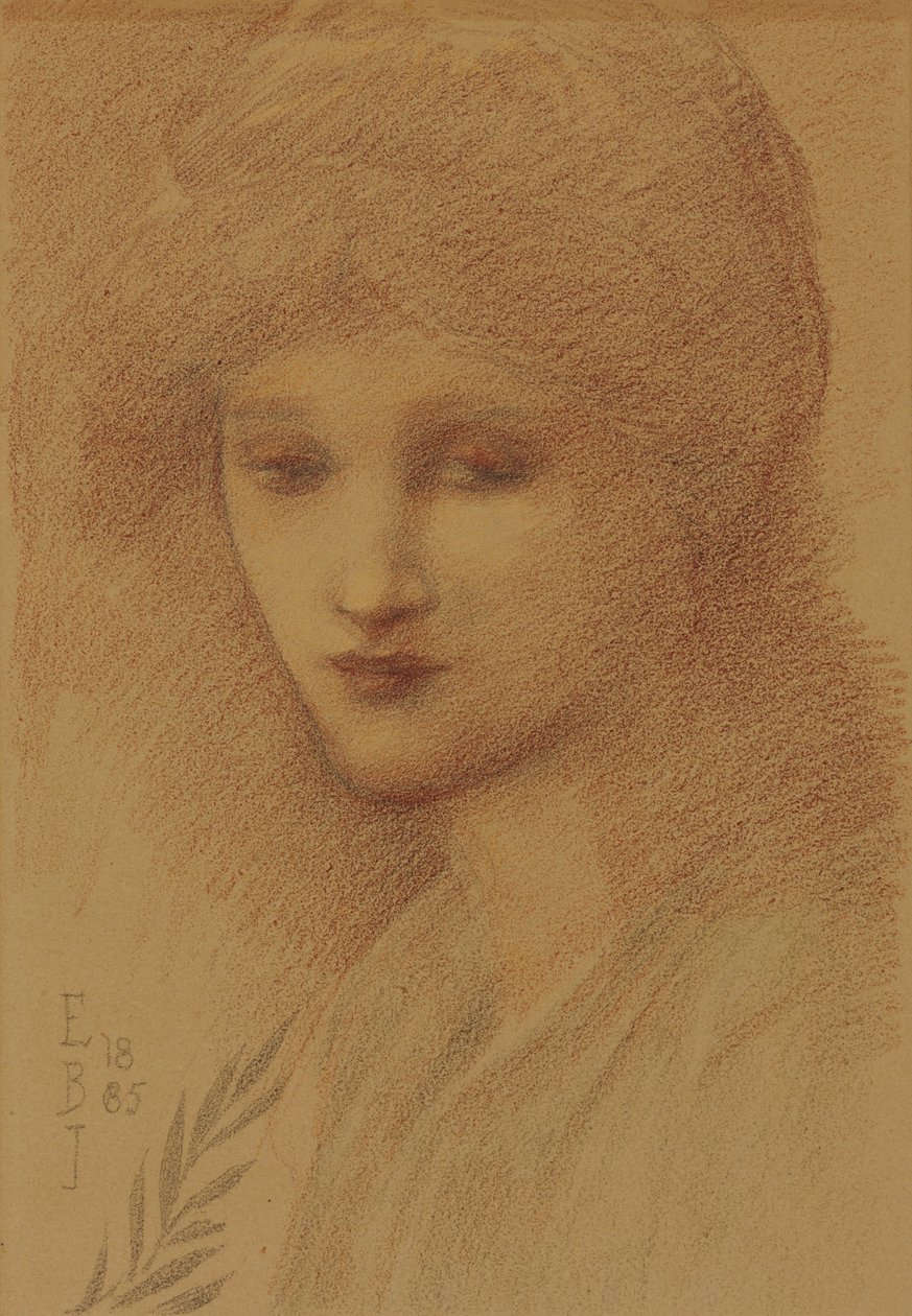 Ritratto di Laura Lyttelton, nata Tennant, con gli occhi abbassati, 1885 da Edward Burne Jones