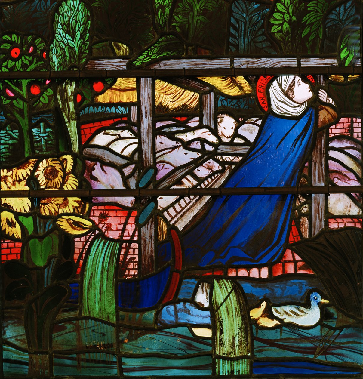 Santa Frideswide (dettaglio), 1859 da Edward Burne Jones