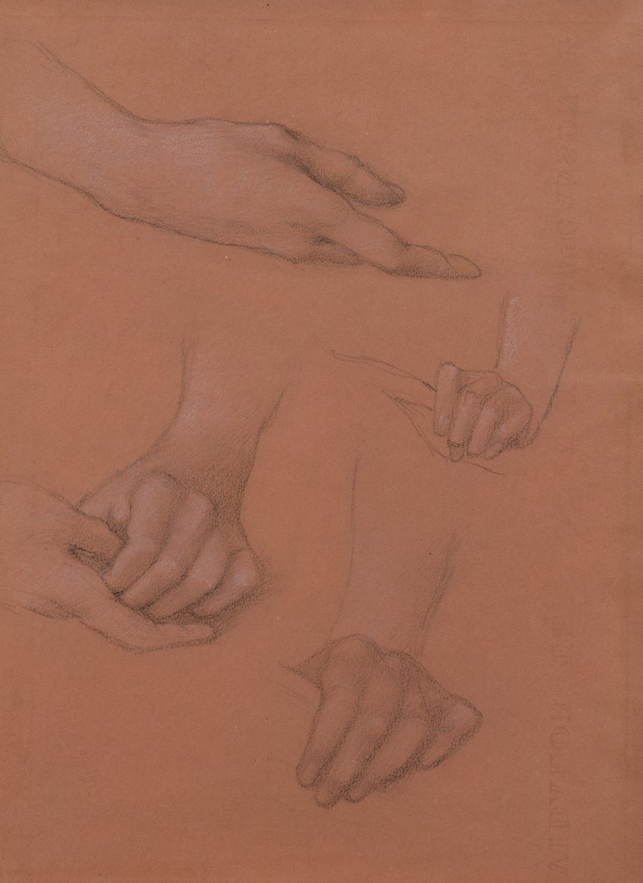 Studi di mani per il ritratto di Mary Gaskell da Edward Burne Jones