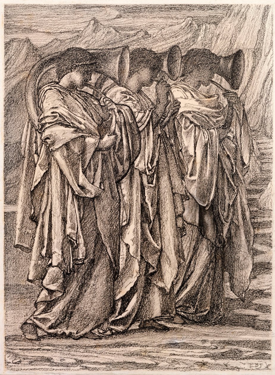 Studio per La sfida nella natura selvaggia, c.1875 da Edward Burne Jones