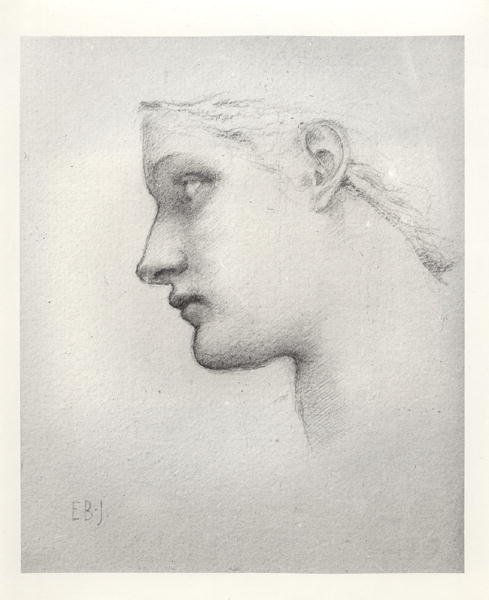 Studio Variante per la Testa della Regina in Laus Veneris da Edward Burne Jones