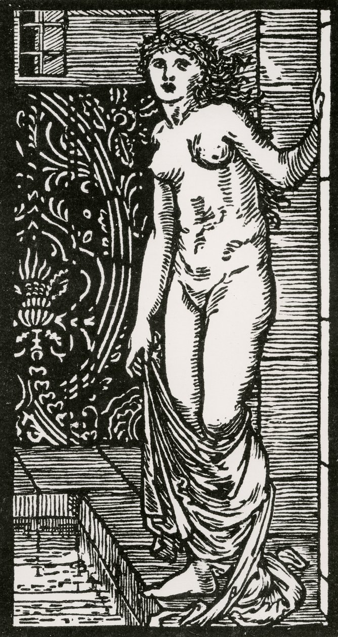Psiche al bagno, 1866 da Edward Coley after Burne Jones