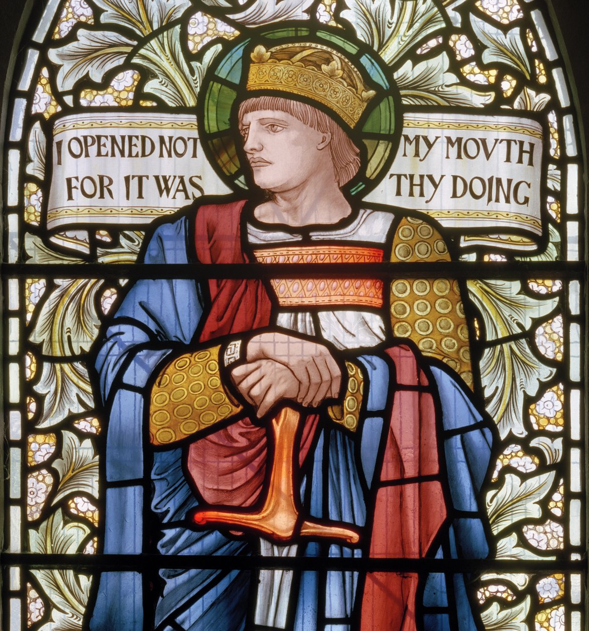 Re Ethelbert (dettaglio) da Edward Coley and Dearle Burne Jones
