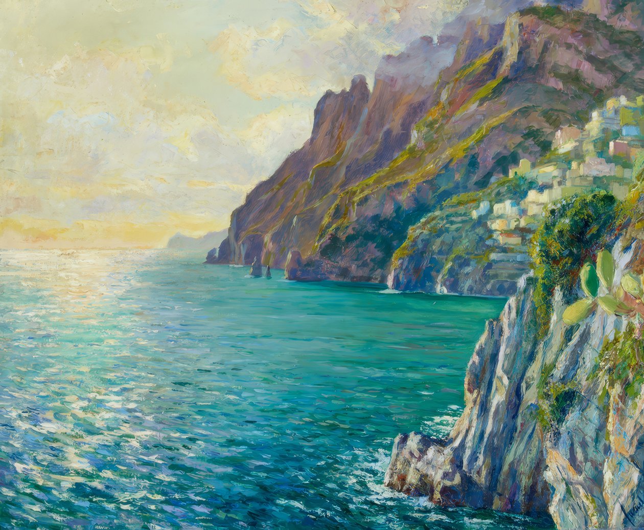Atmosfera serale Positano da Edward Cucuel