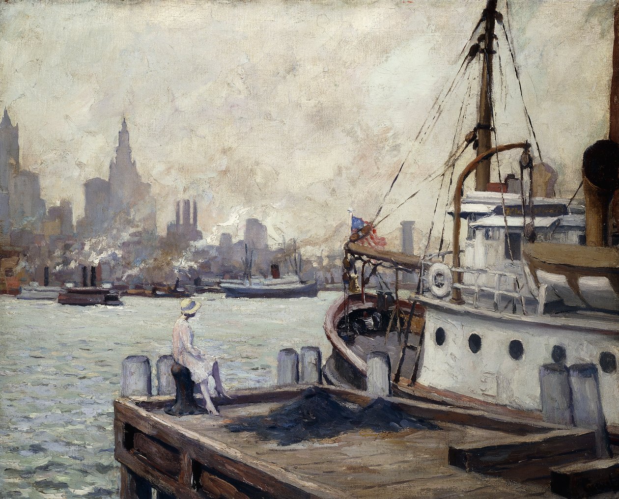 Mattina nel porto di New York da Edward Cucuel