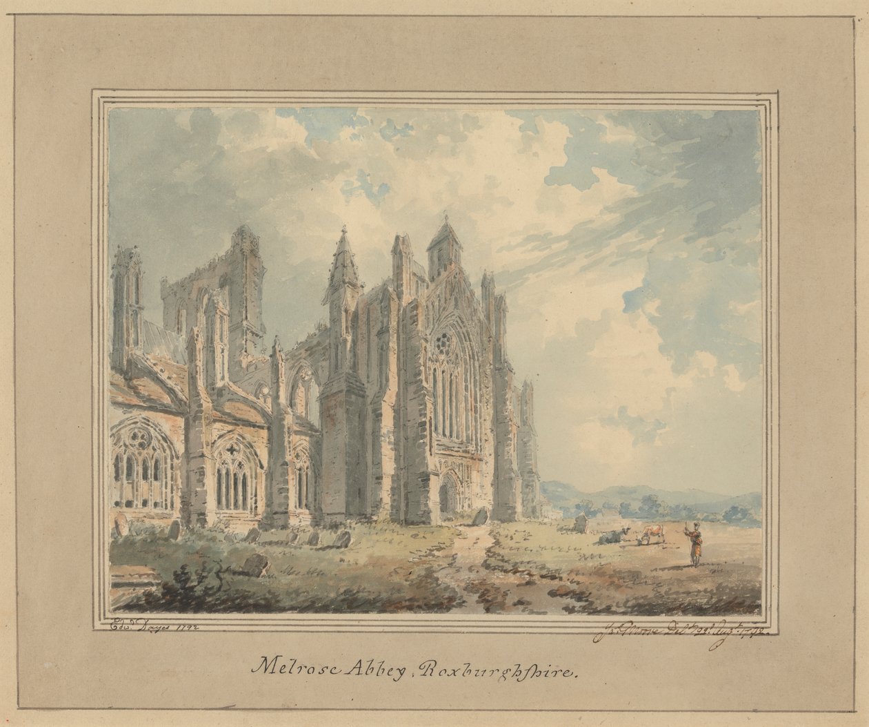 Abbazia di Melrose, Roxburghshire da Edward Dayes