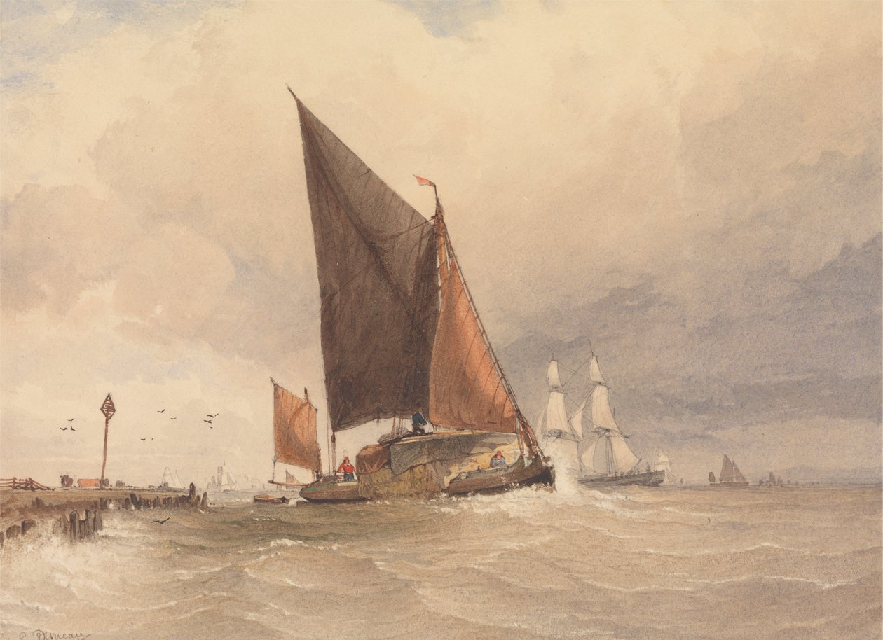 Barca a vela in mare da Edward Duncan