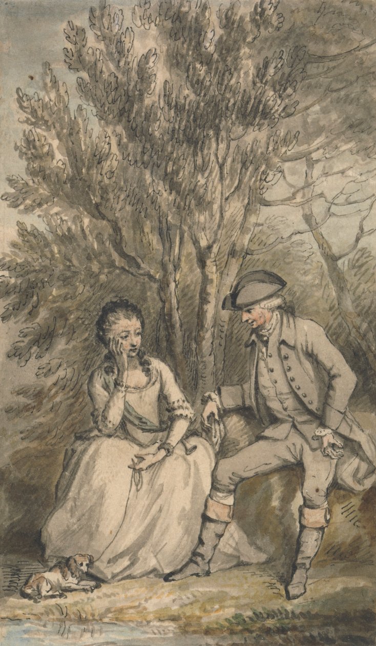 Illustrazione a Un Viaggio Sentimentale: Episodio: Maria e il Suo Cane Sylvia da Edward Edwards