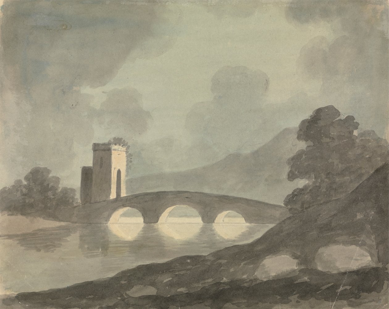 Ponte e torre da Edward Francis Burney