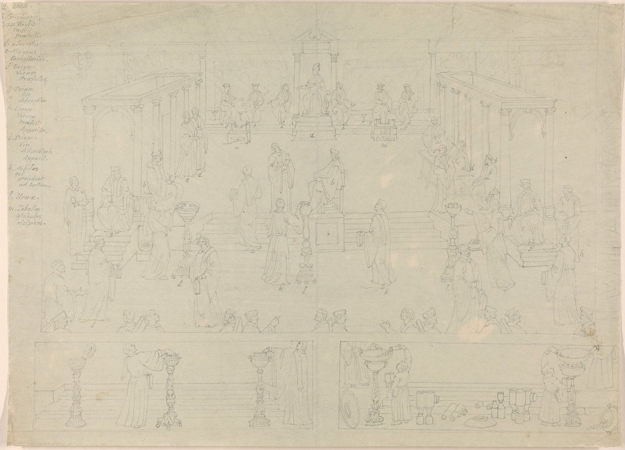 Progetto per la Camera del Governo Romano (?) da Edward Francis Burney