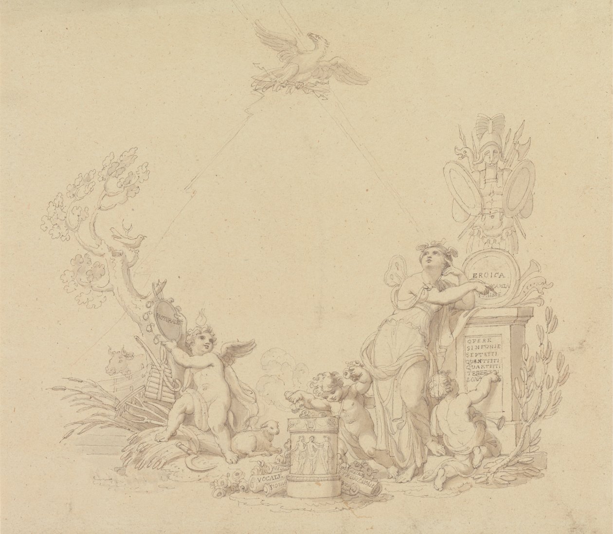 Progetti per illustrazioni delle opere di Beethoven da Edward Francis Burney