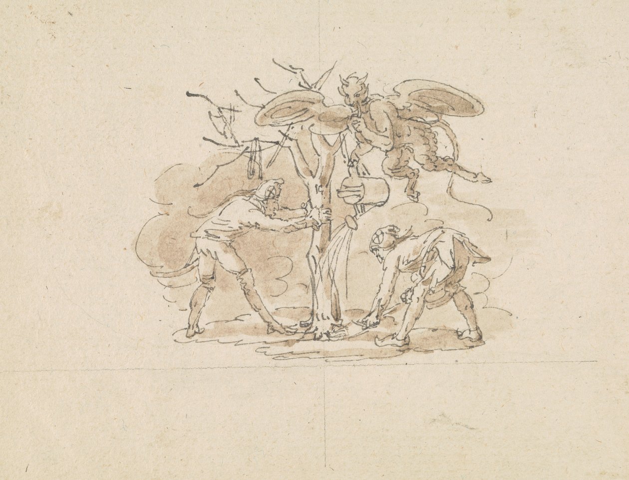 Folli che piantano un albero da Edward Francis Burney