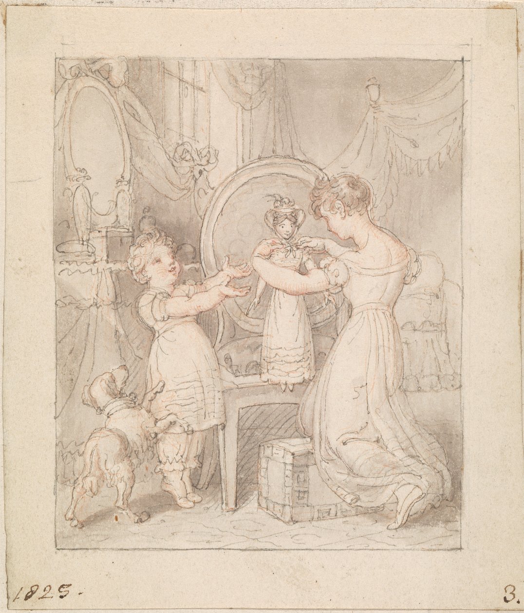 Illustrazione per- La nuova bambola: senza titolo da Edward Francis Burney
