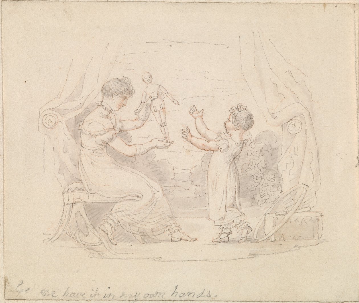 Illustrazione per La nuova bambola: Lasciami averla nelle mie mani da Edward Francis Burney
