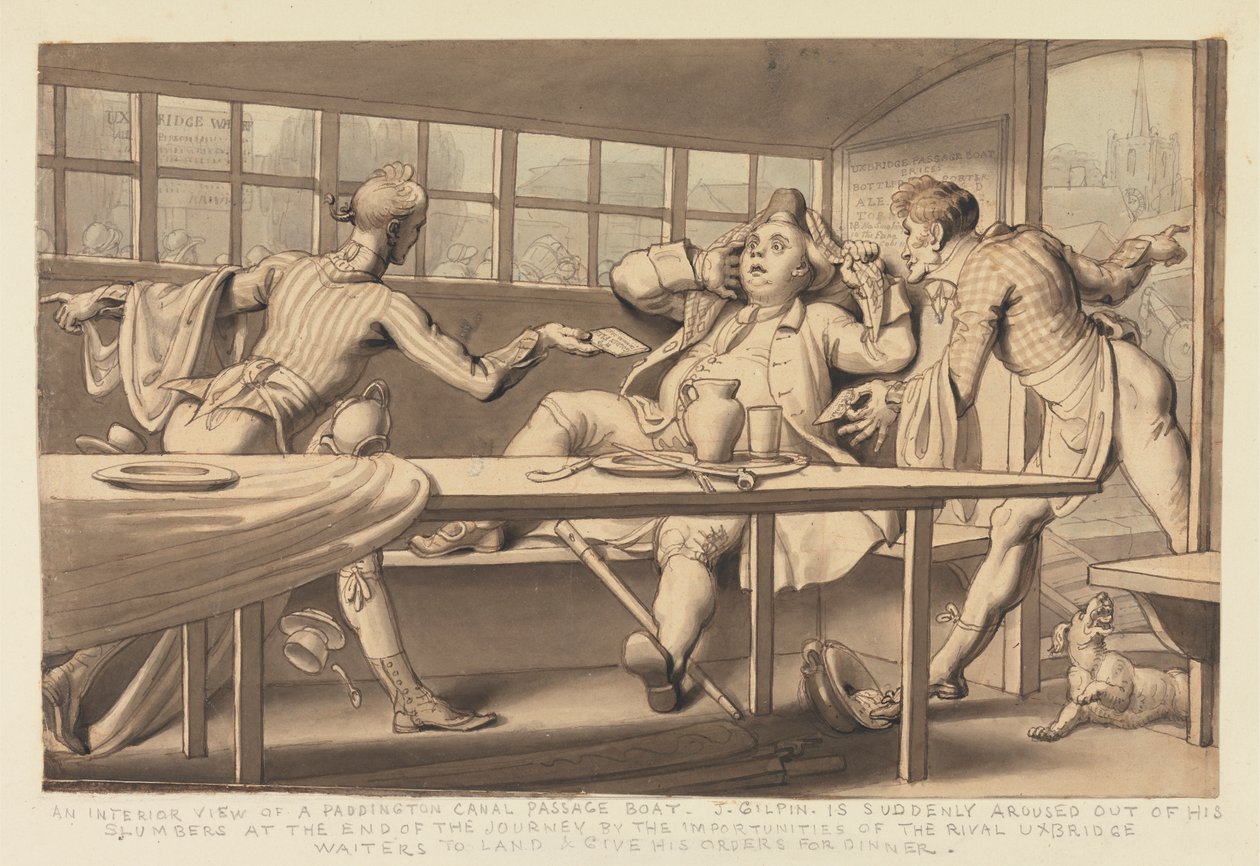 John Gilpin nella barca di passaggio di Uxbridge da Edward Francis Burney