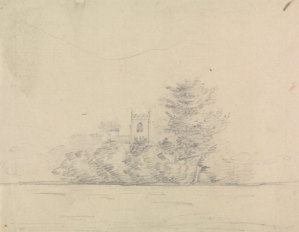 Paesaggio con chiesa da Edward Francis Burney