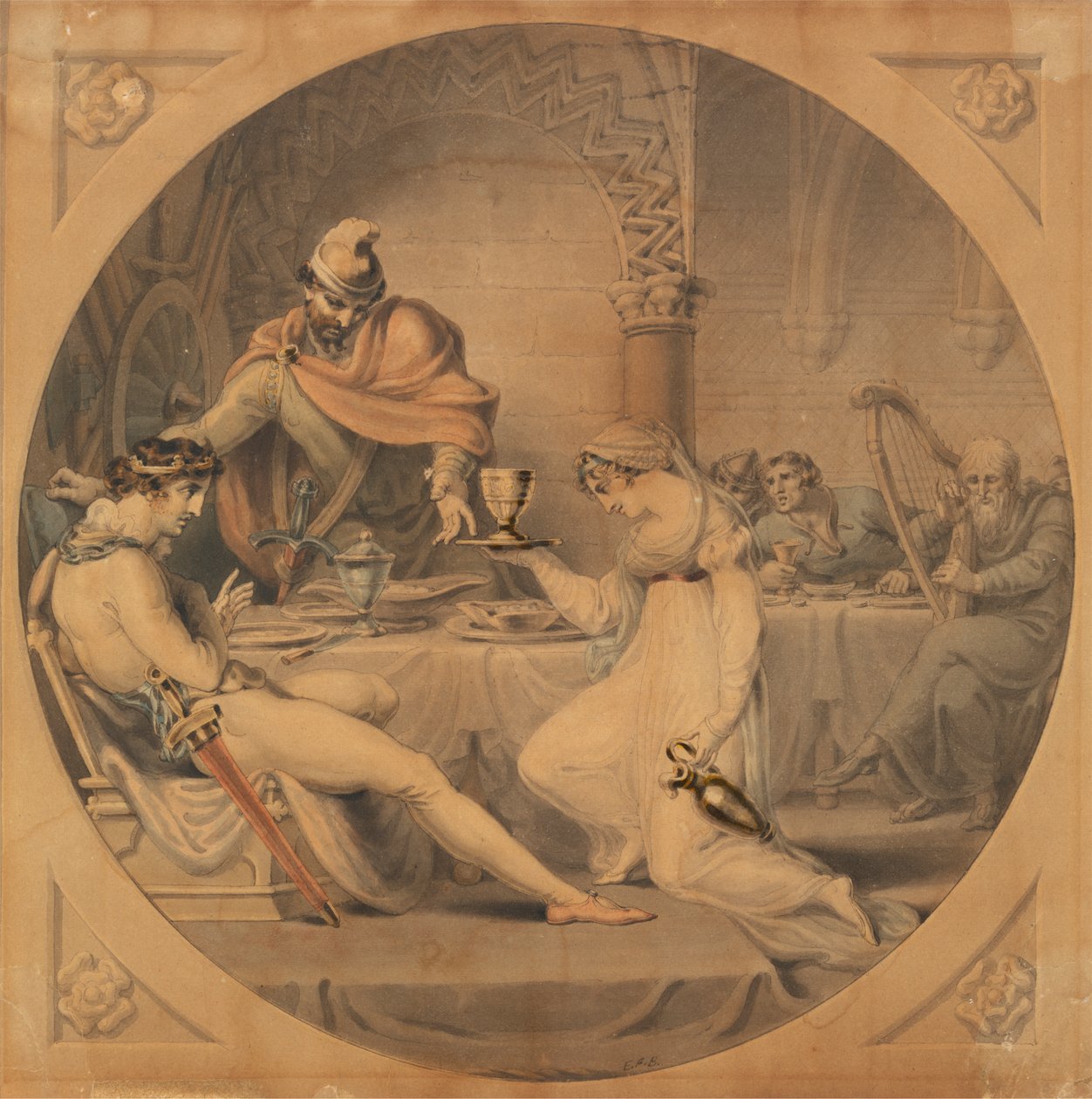 MacBeth: La Scena del Banchetto - MacBeth, Atto II, Scena IV da Edward Francis Burney