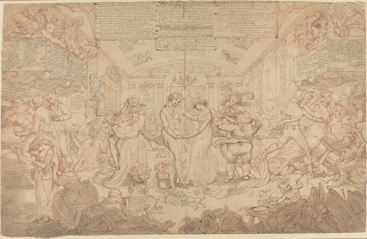 Disegno preparatorio per Il Valzer da Edward Francis Burney