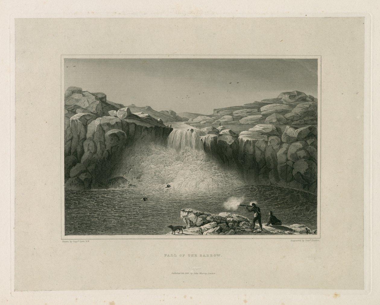 Caduta del Barrow da Edward Francis Finden