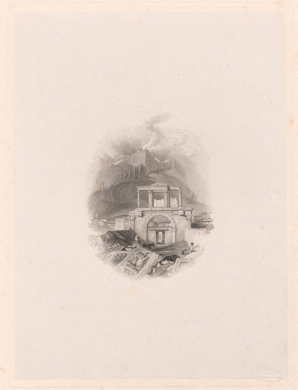 Porta di Teseo, Atene da Edward Francis Finden