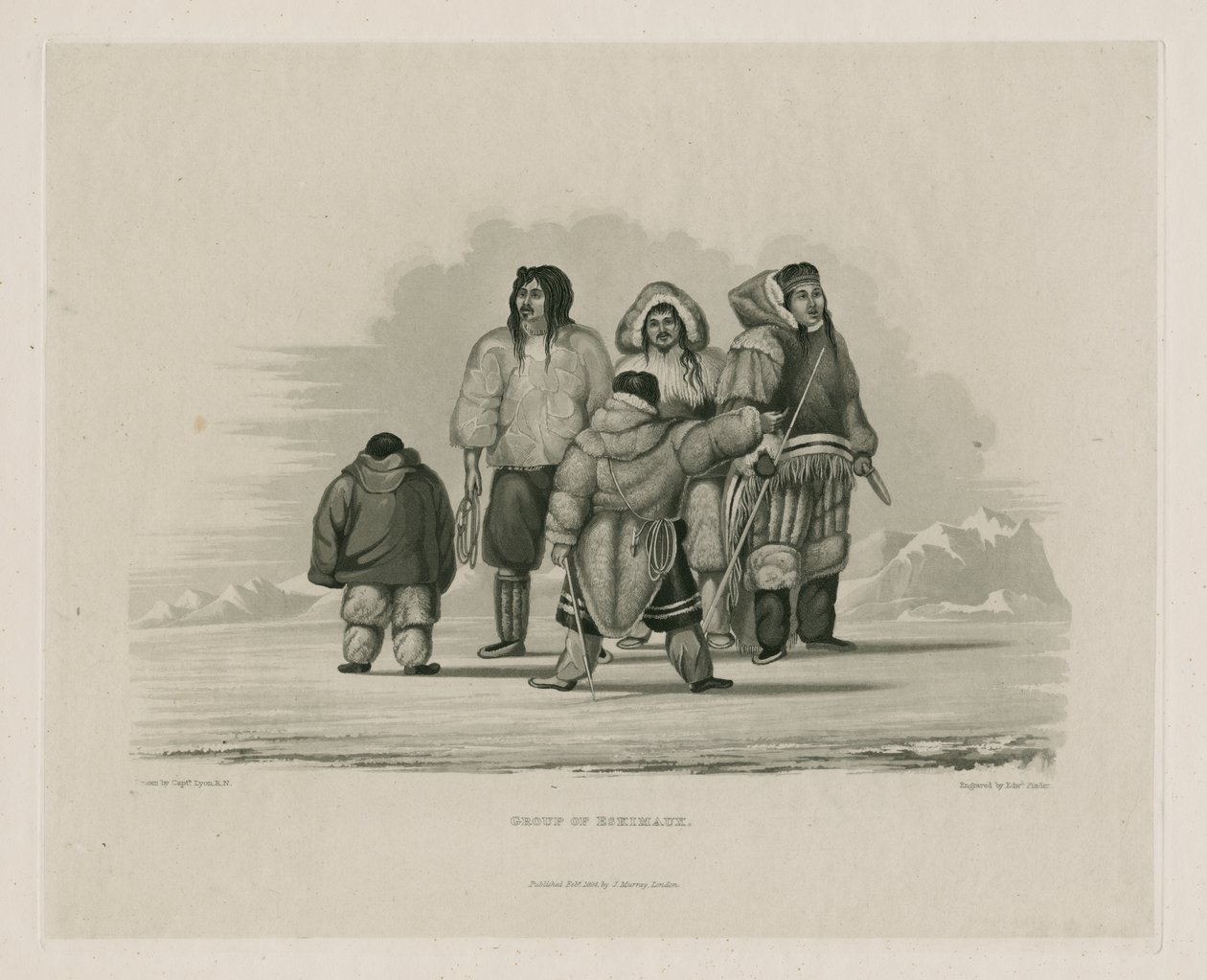 Gruppo di Eschimesi da Edward Francis Finden