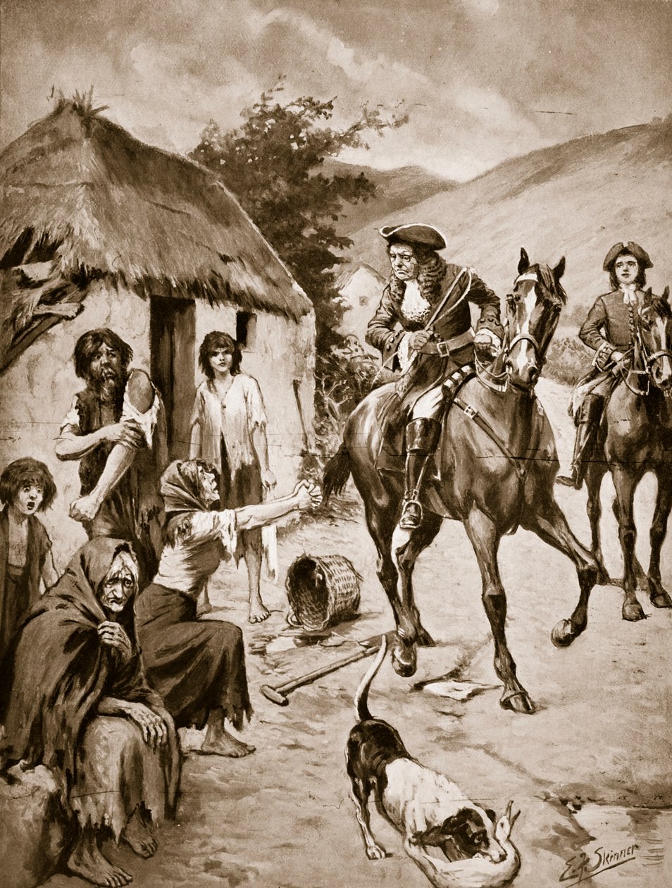Vita irlandese, c.1710, illustrazione da 