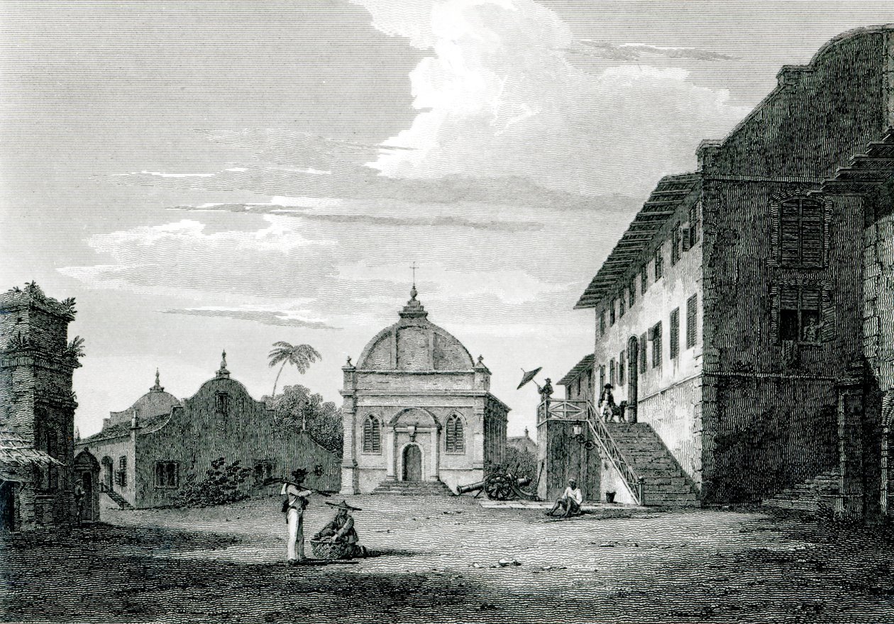 Casa del Governo a Malacca, inciso da George Cooke da Edward Hawke Locker