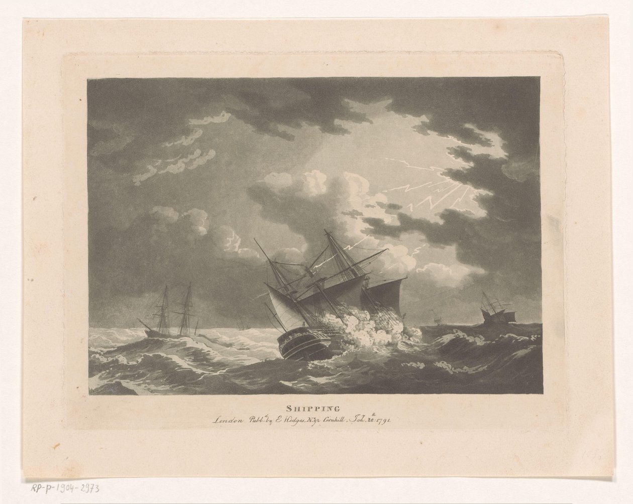 Navi in una tempesta in mare da Edward Hedges