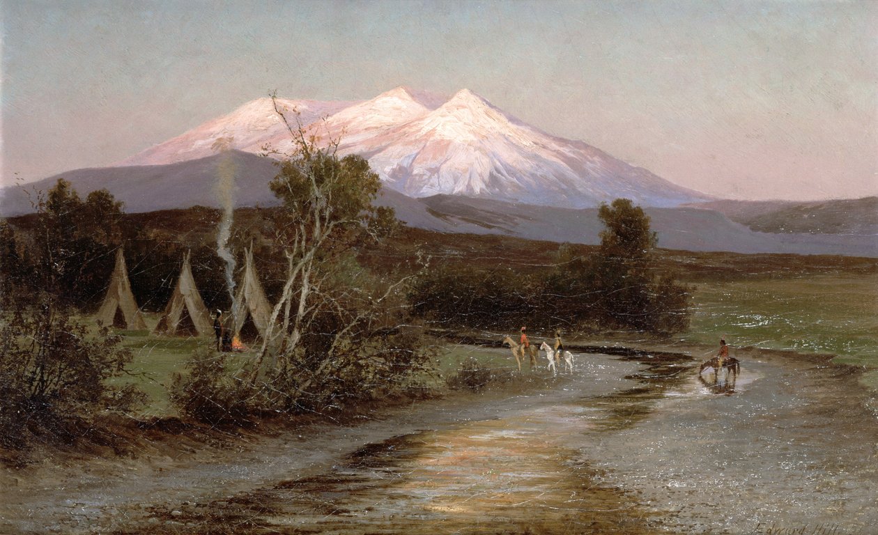 Sierra Blanca al Tramonto Vista da Palmilia, Nuovo Messico, 1894 da Edward Hill