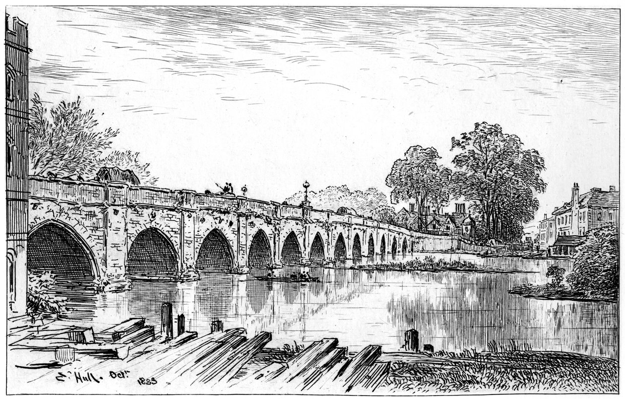 Ponte di Stratford, Stratford-upon-Avon, Warwickshire, 1885 da Edward Hull