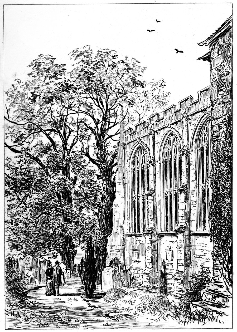 Il presbiterio della chiesa di Stratford, Stratford-upon-Avon, Warwickshire, 1885 da Edward Hull
