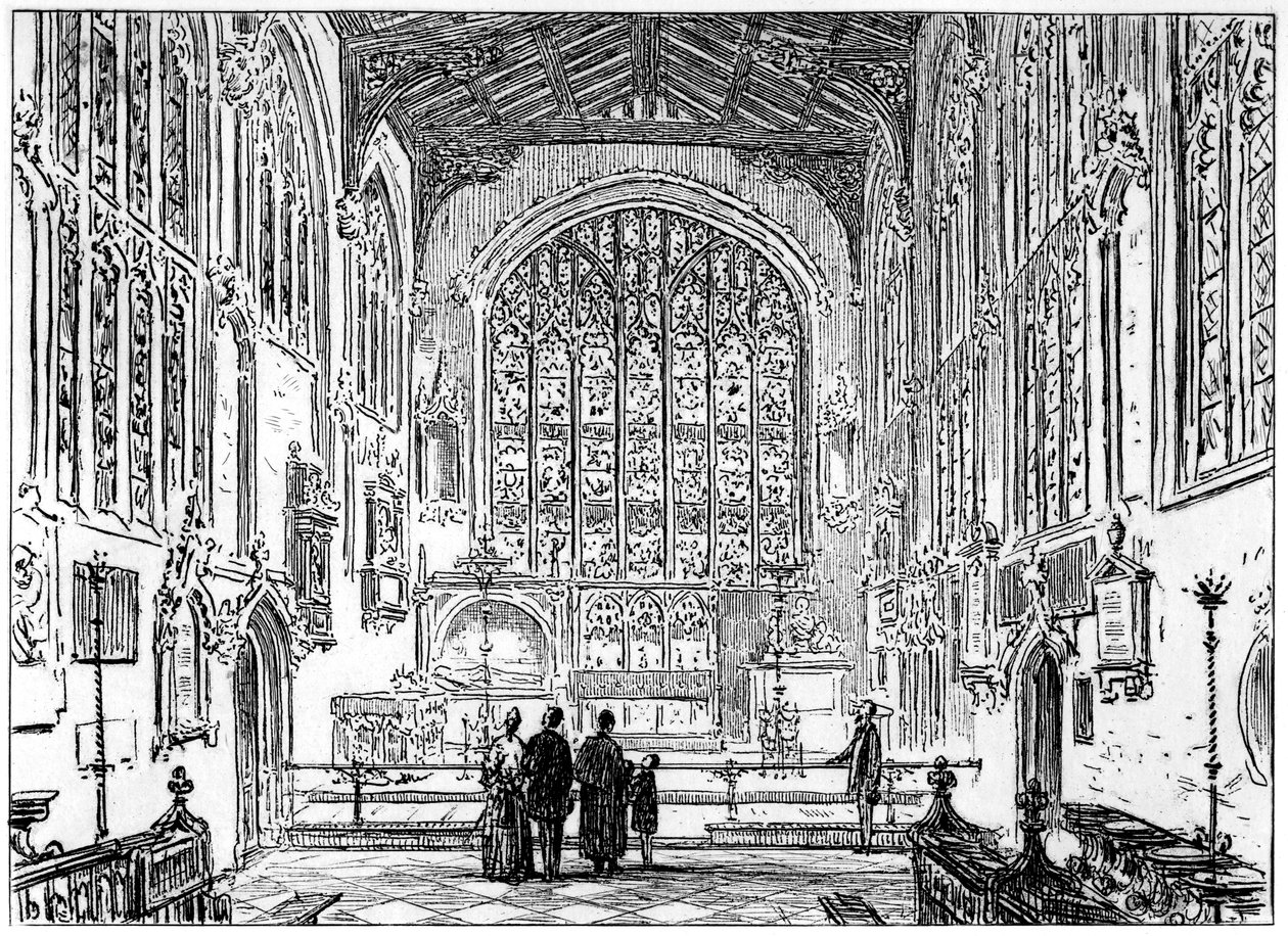 Il presbiterio della chiesa di Stratford, Stratford-upon-Avon, Warwickshire, 1885 da Edward Hull
