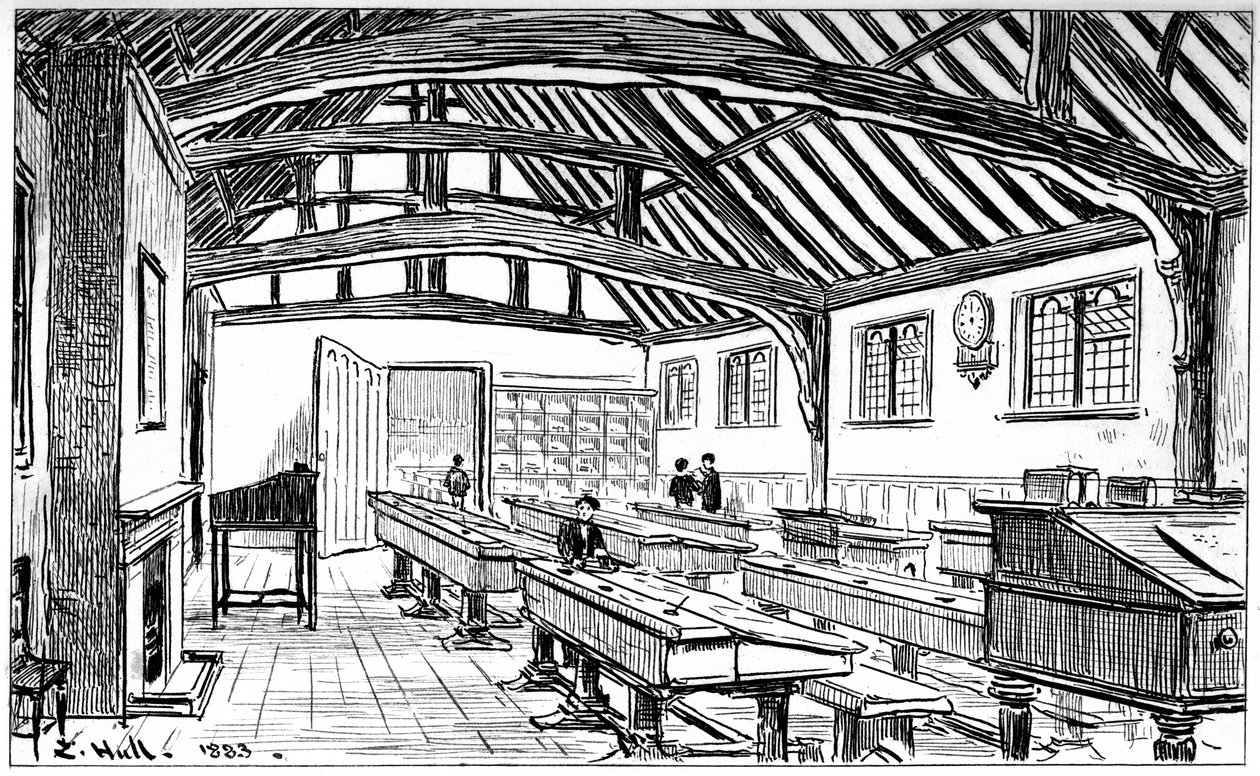 La scuola di grammatica, Stratford-upon-Avon, Warwickshire, 1885 da Edward Hull